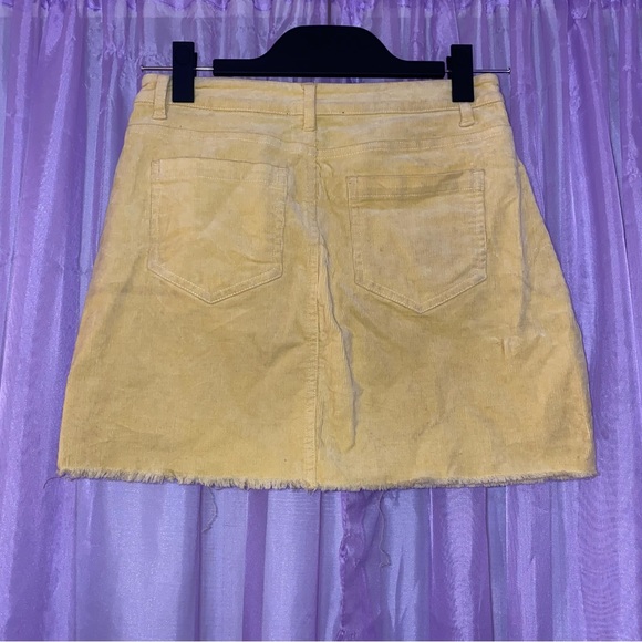 Forever 21 Yellow Corduroy Mini Skirt - Picture 2 of 3